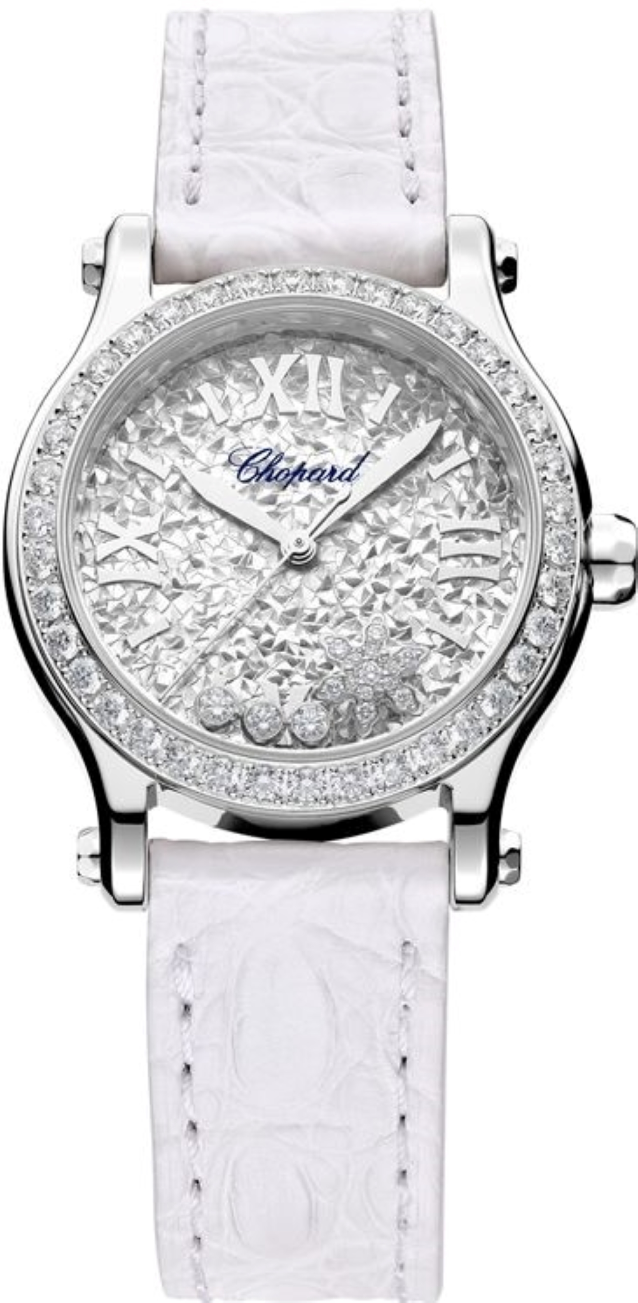 CHOPARD HAPPY SPORT 30MM STEEL SILVER SNOWFLAKE DIAL AUTOMATIC REF: 278573-3023